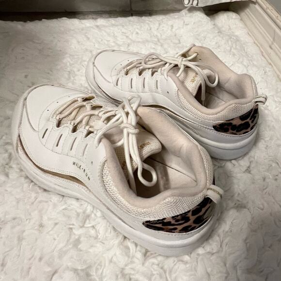 Easy Spirit Cream Sneakers with Animal Print Sz 10W - Picture 5 of 10
